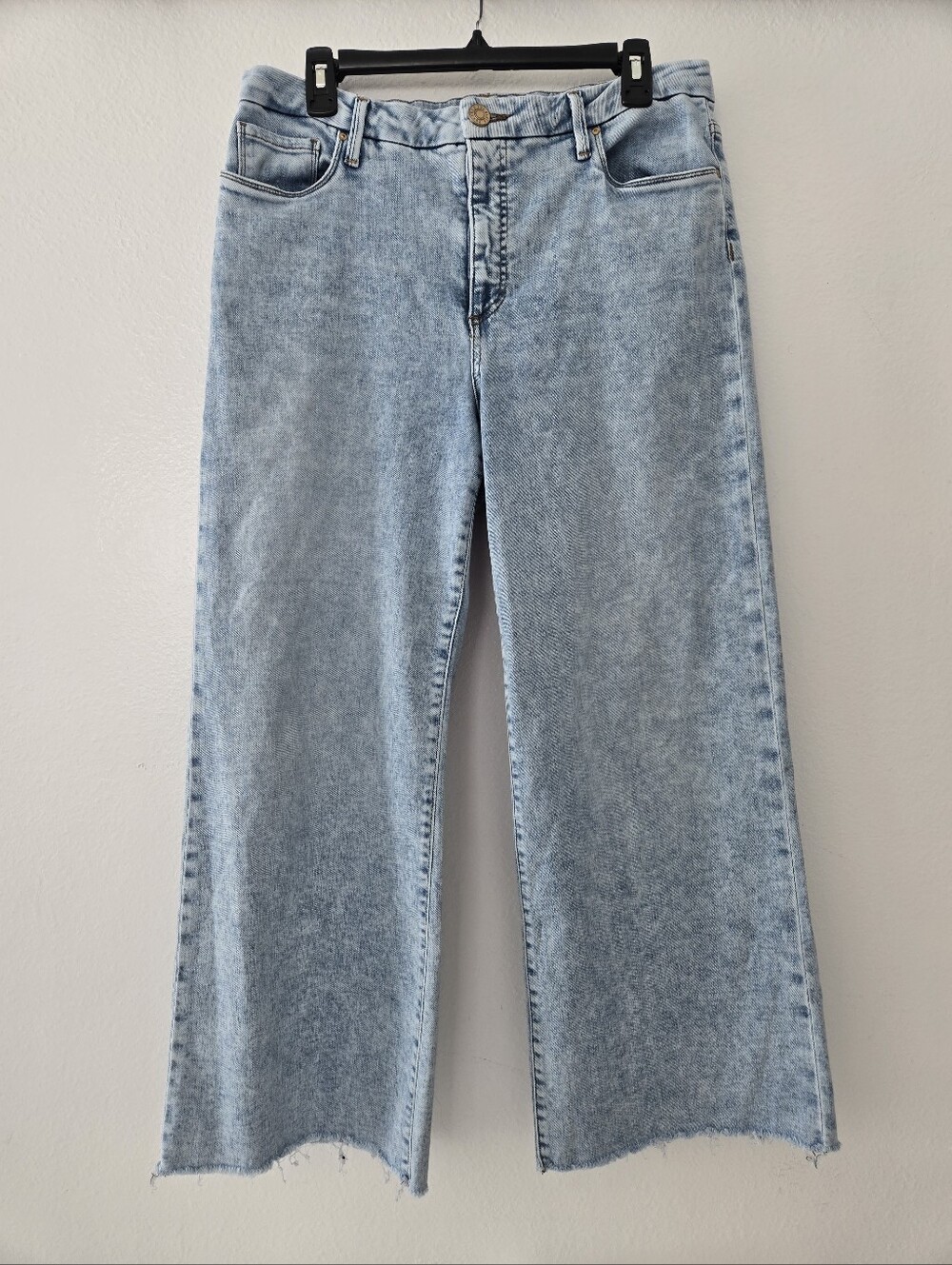 KUT from the Kloth Fab Ab Wide-Leg High Rise Light Wash Blue Jeans Size 12 - Picture 5 of 16
